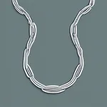 plastic chain link necklace image